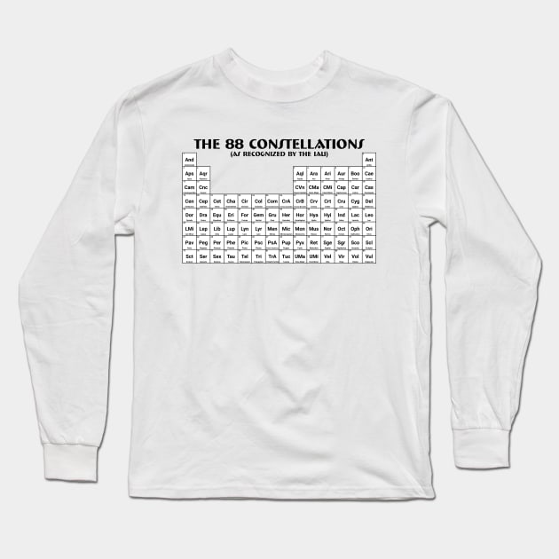 The 88 Constellations Table (White) Long Sleeve T-Shirt by inotyler